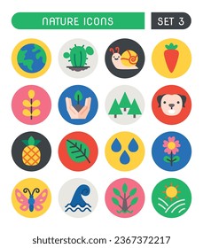 Set Of Nature And Environment Icons