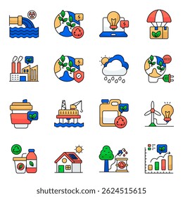 Set Of Nature Flat Icons�