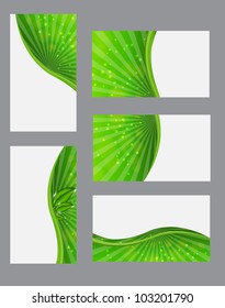 Set of nature gift cards.