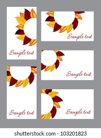 Set of nature gift cards.