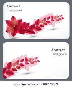 Set of nature gift cards.Vector illustration