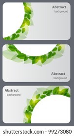 Set of nature gift cards.Vector illustration
