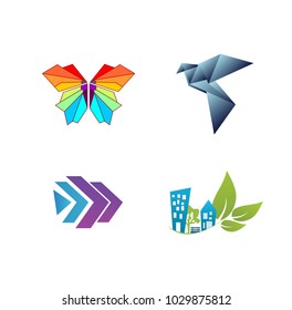set nature icon or symbol