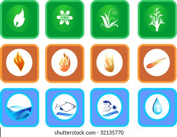 set of nature icons