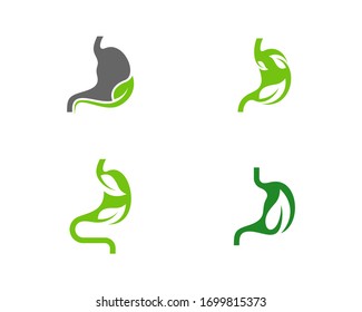 Set of Nature Stomach Logo Vektorillustration Template, Creative Stomach Logo Design Konzepte
