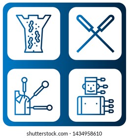 Set of naturopathy icons such as Leech therapy, Acupuncture , naturopathy