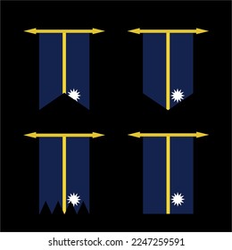 set a nauru flag vector. suitable for use as book covers or stickers.