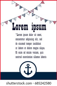 Set of nautical brochures in vintage style .Vector eps10