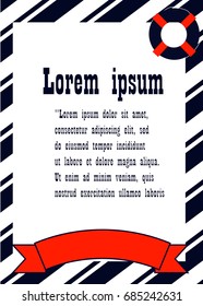 Set of nautical brochures in vintage style .Vector eps10