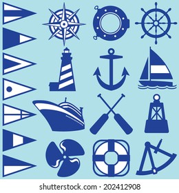 Set of Nautical Elements / Objects