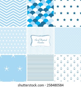Set of nautical patterns