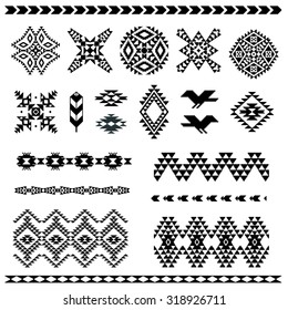 Set of navajo pattern elements for your design