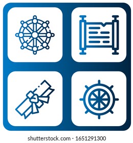 Conjunto de iconos de navegación. Tales como Ayudante, Desplazamiento, Rudder , navegar iconos