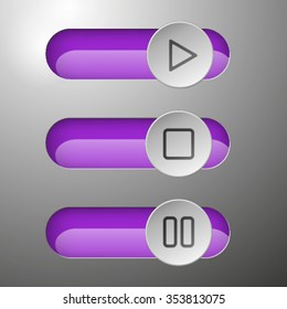 A set of navigation buttons for the player.
