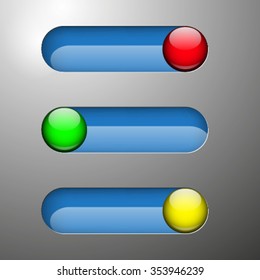 A set of navigation buttons for the player.Equalizer.