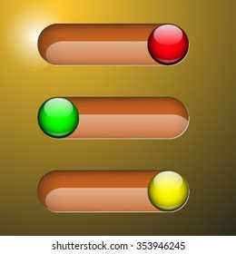 A set of navigation buttons for the player.Equalizer.