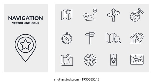 Set of Navigation icon. location, GPS elements pack symbol template for graphic and web design collection logo vector illustration