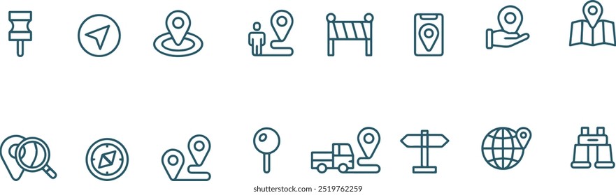 set of navigation icon vector design , maps icon