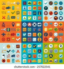Set of navigation icons