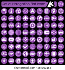Set of navigation icons