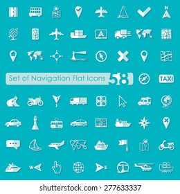 Set of navigation icons