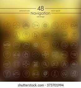 Set of navigation icons