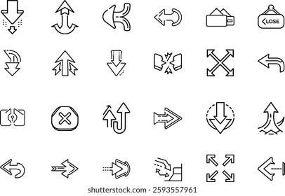 set of Navigation Icons Vector illustration