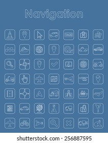 Set of navigation simple icons
