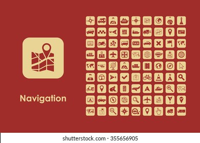 It is a set of navigation simple web icons