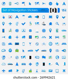 Set of navigation stickers