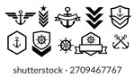 set of Navy Seals vector illustration
