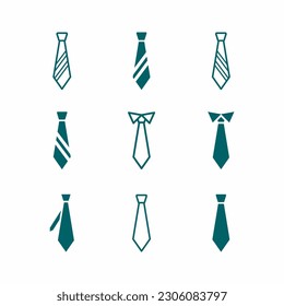 set of neck tie vector icon