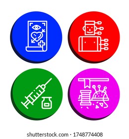 Set of needle icons. Such as Tattoo, Acupuncture, Syringe, Sewing , needle icons