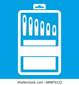 Set of needles icon white