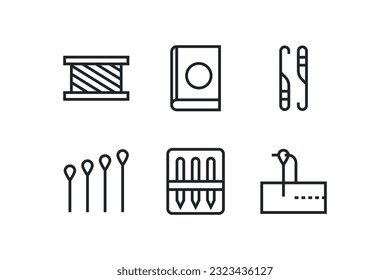 Set of needlework icons. eps 10