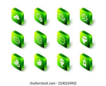 Set Negative virus, Shield protecting from, Virus, Corona covid-19, Bottle of liquid antibacterial soap, 2019-nCoV location and  icon. Vector