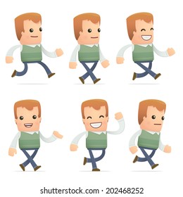 set of neighbor character in different interactive  poses