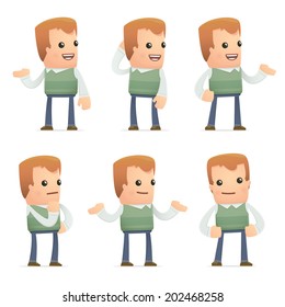 set of neighbor character in different interactive  poses