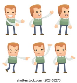 set of neighbor character in different interactive  poses
