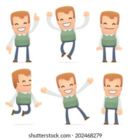 set of neighbor character in different interactive  poses