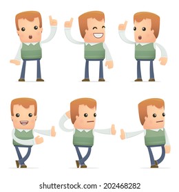 set of neighbor character in different interactive  poses