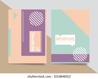 Set of neo memphis style covers. Collection of cool bright covers. Abstract shapes compositions