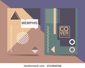 Set of neo memphis style covers. Collection of cool bright covers. Abstract shapes compositions