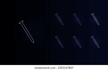 metal illustration Vector neon