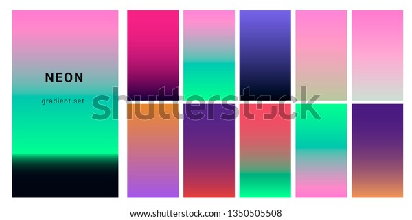 set neon retrowave vaporwave gradient swatched stock vector royalty free 1350505508 https www shutterstock com image vector set neon retrowave vaporwave gradient swatched 1350505508