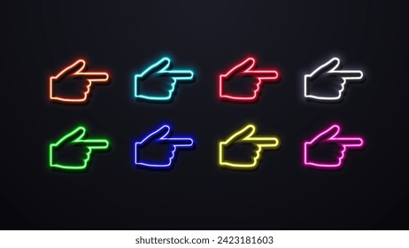 Un conjunto de cuadrados de neón de diferentes colores.