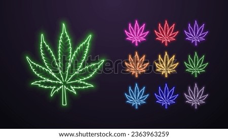 A set of neon web 3.0 icons in a circle in different colors on a dark background.