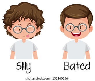 Set of nerd boy character illustration