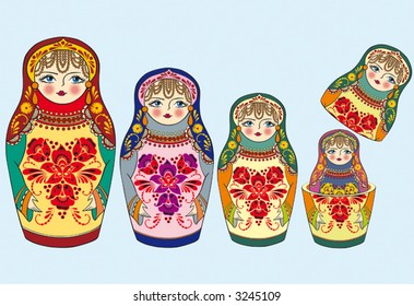 set of nesting dolls