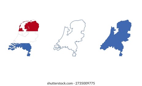 niederländische Karte einzeln auf weißem Hintergrund